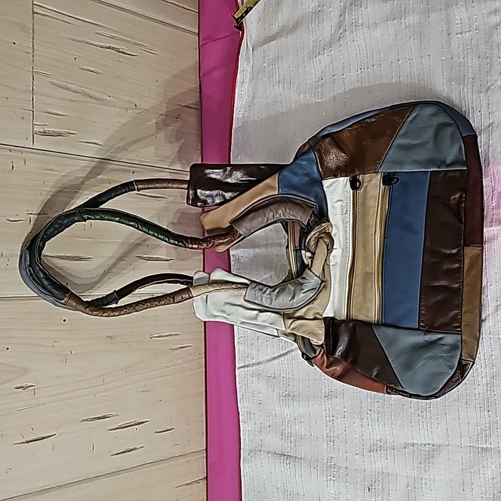 Vintage patch work shoulder bag - Picture 2 of 7